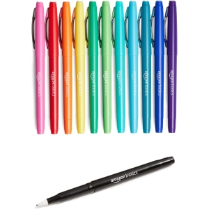 Lot de 12 Marqueurs Feutre Multicolores Amazon Basics