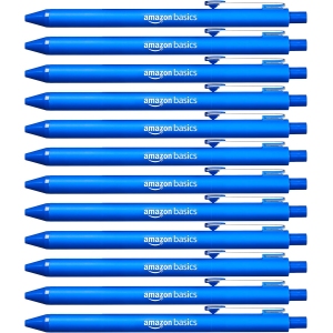 Lot de 12 Stylos-billes Rétractables Bleus