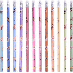 Lot de 12 crayons à papier avec gomme