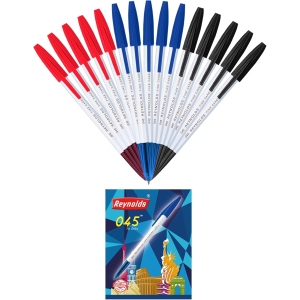 Lot de 15 Stylos à Bille Confort - 5 Bleus, 5 Noirs, 5 Rouges