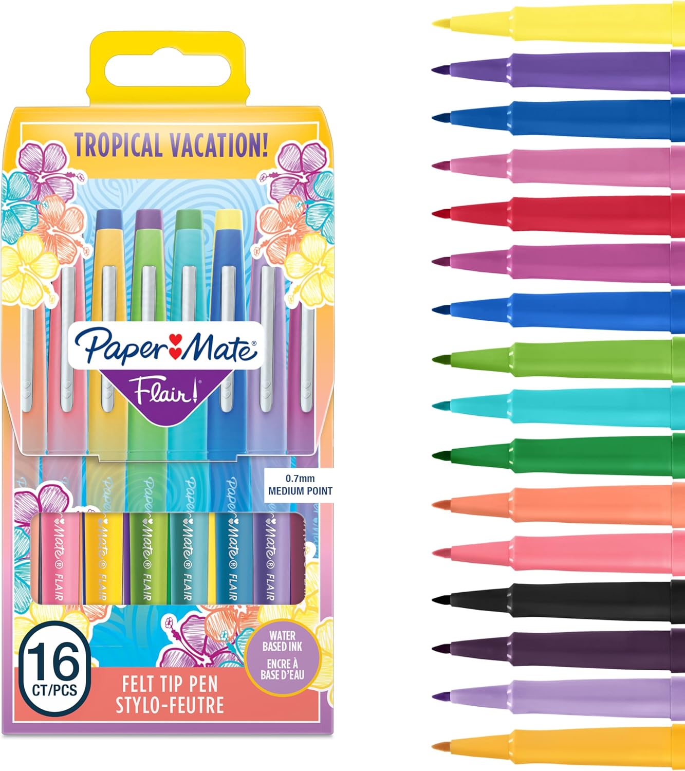 Lot de 16 Feutres Paper Mate Tropical