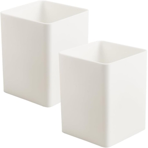 Lot de 2 Porte-Stylos Blancs pour Bureau