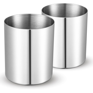 Lot de 2 Porte-stylos Inox Argentés – Organisateur Minimaliste