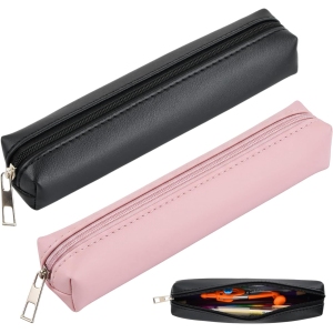 Lot de 2 Trousses en Cuir Pratiques