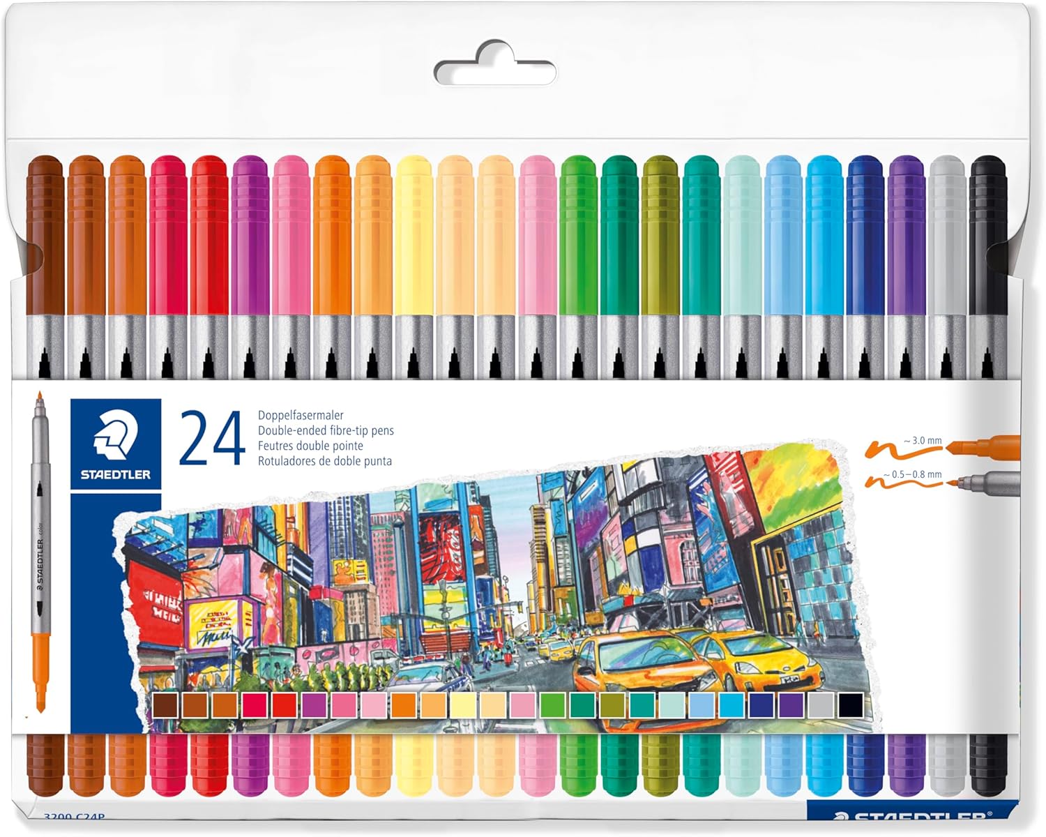 Lot de 24 Stylos Design Journey - Double Pointe