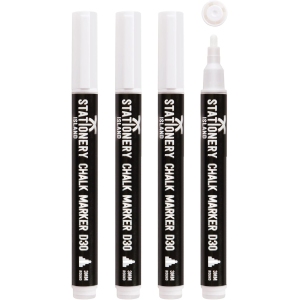 Lot de 4 Stylos Craie Effaçables - Blanc