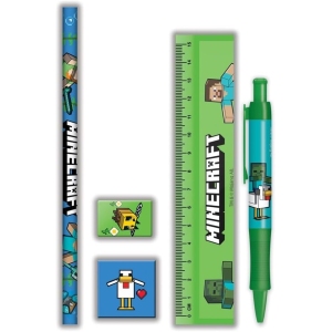 Lot de 5 Articles de Papeterie Minecraft