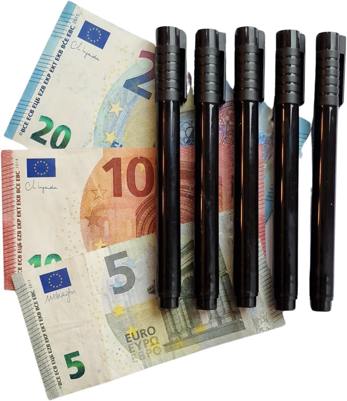 Lot de 5 Stylos Détecteurs de Faux Billets