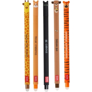 <p><strong>Lot de 5 stylos gel effaçables animaux</strong></p>
