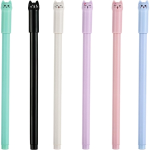 Lot de 6 Stylos Gel Animaux Colorés