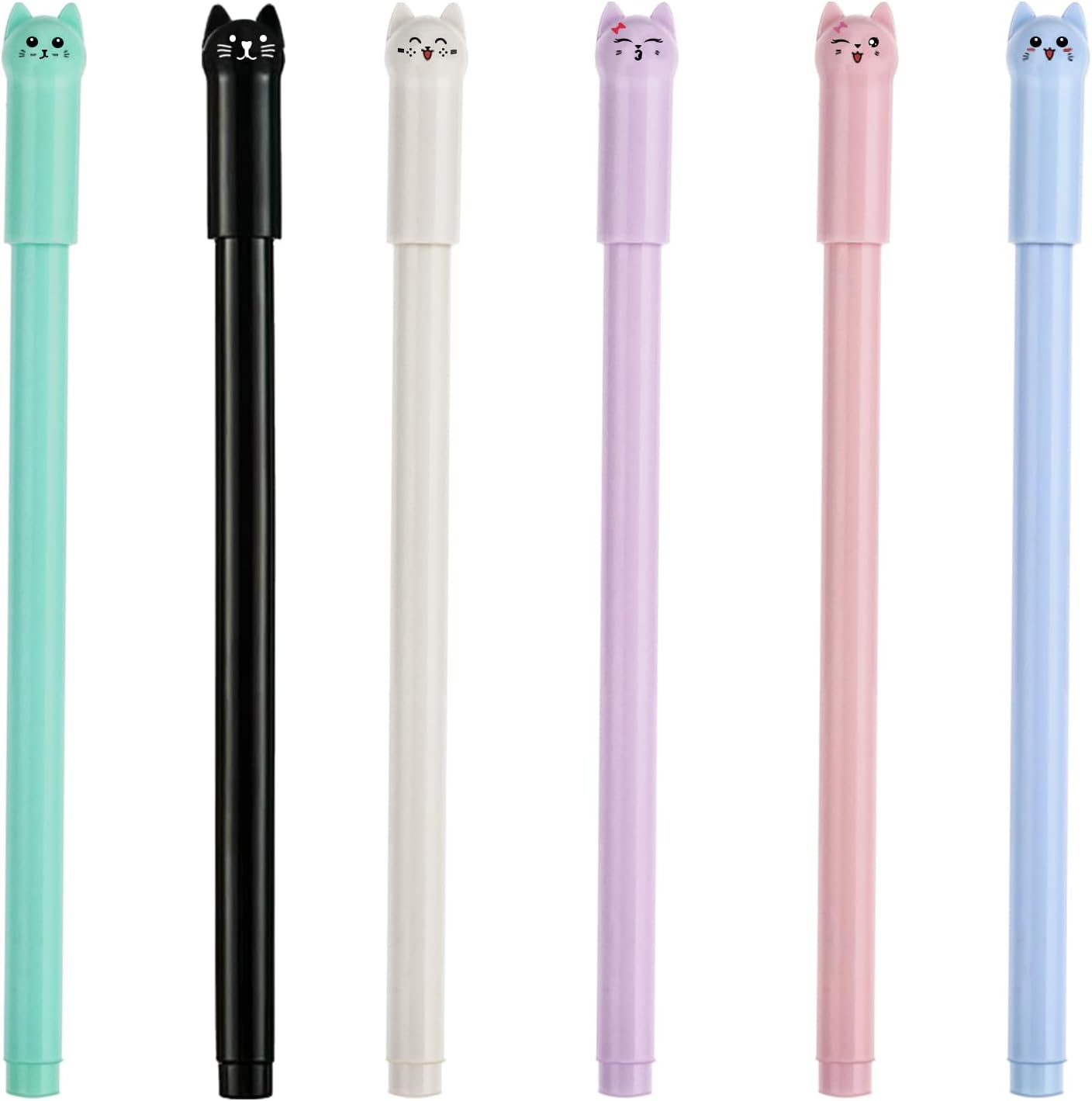 Lot de 6 Stylos Gel Animaux Colorés