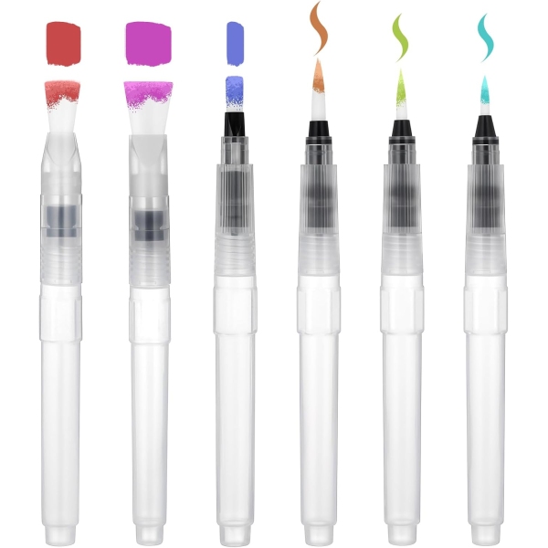 Set De 3 Pinceaux à Eau – Fin, Moyen, Gros – Pour Aquarelle, Peinture, Contrôle Du Débit D’eau – Longueur 155mm