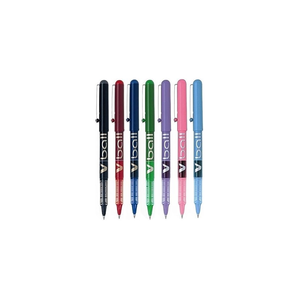 Lot de 7 Stylos Pilot V Ball Pointe Fine