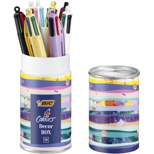 Lot de 8 Stylos BIC 4 Couleurs en Boîte Métallique