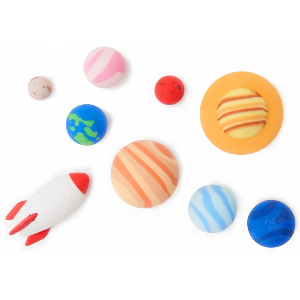 Lot de 9 Gommes Système Solaire Legami