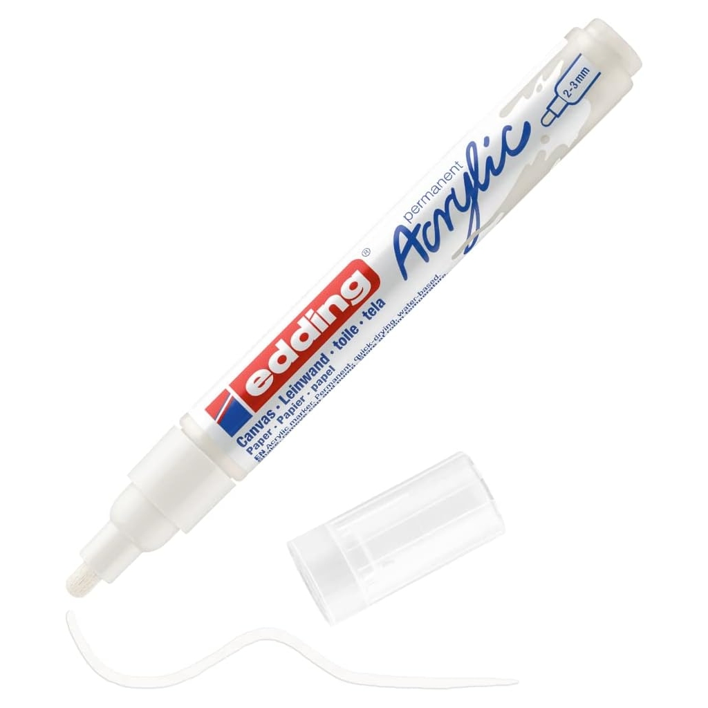 Marqueur Acrylique Moyen Blanc 5100 - 1 Feutre Impermeable