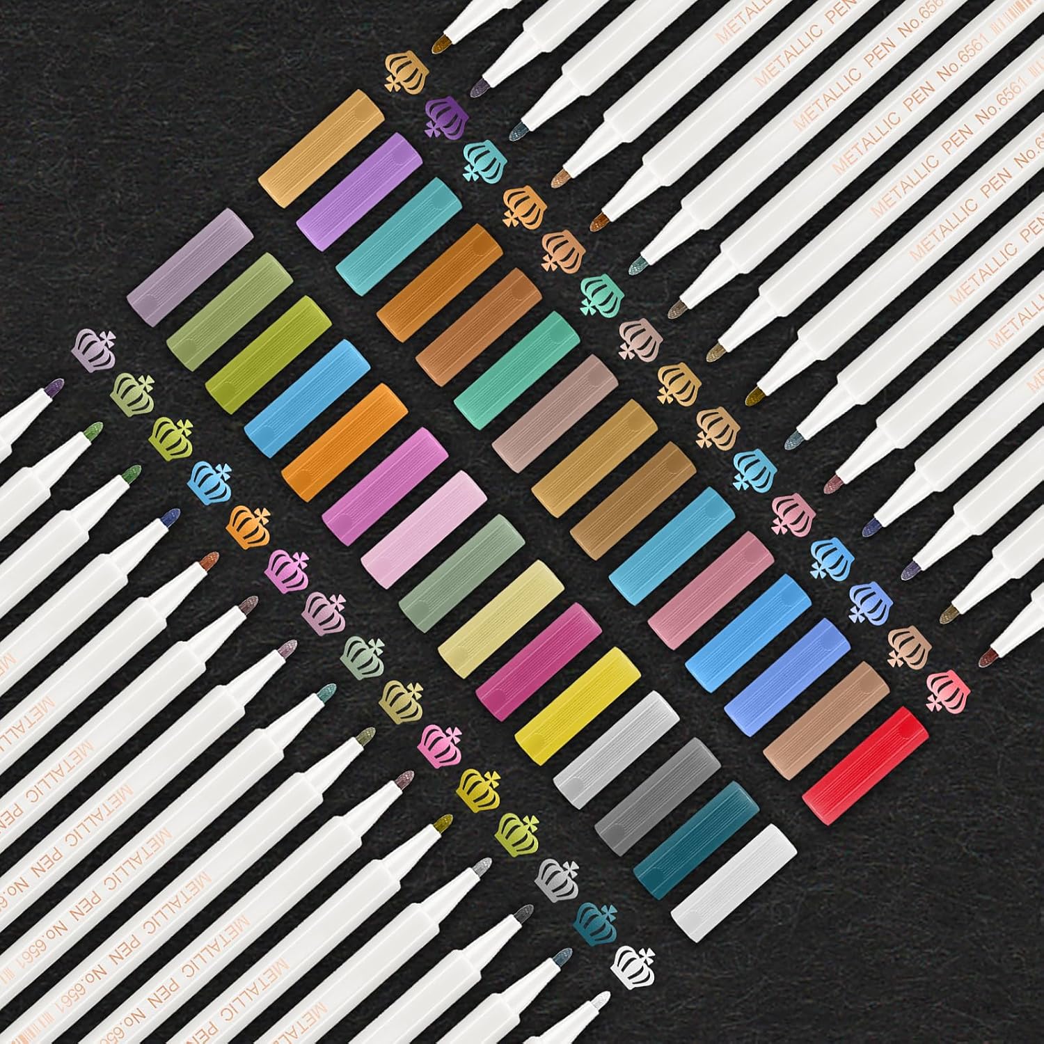 Marqueurs Métalliques YITHINC - 30 Couleurs Paillettes