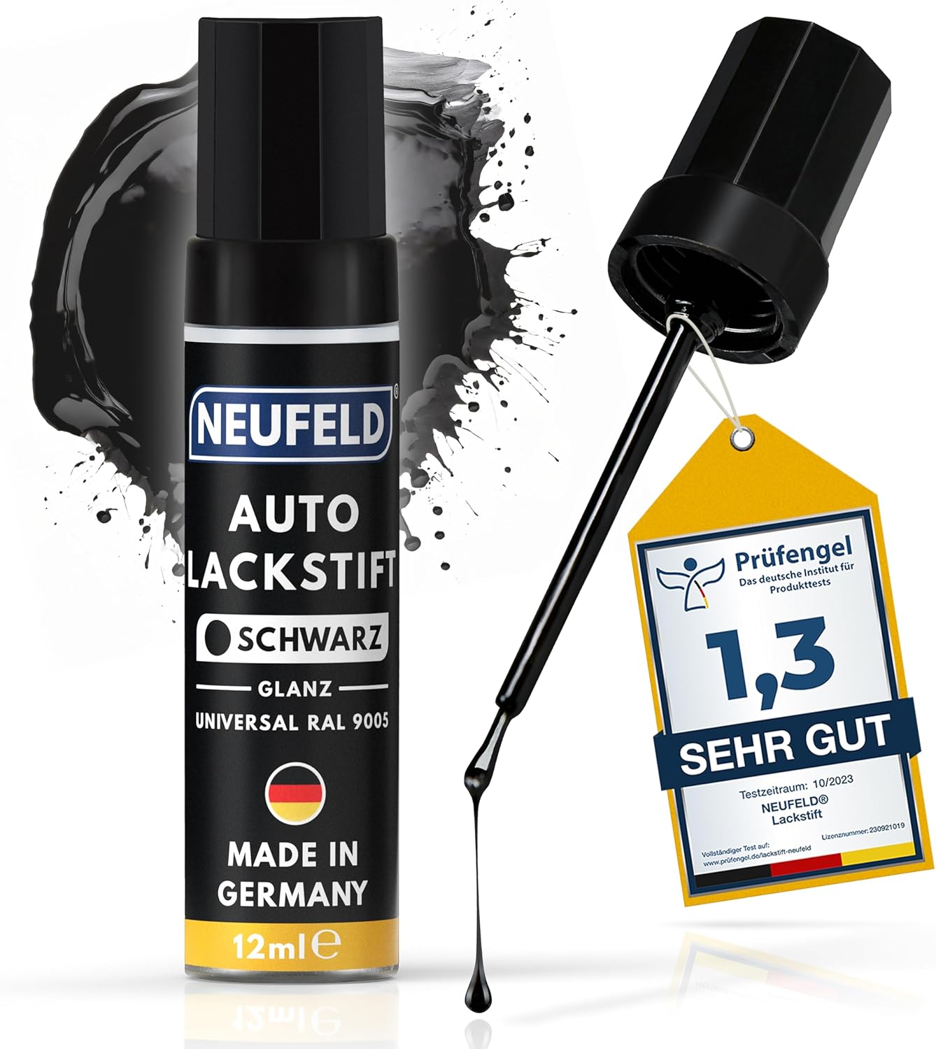 Neufeld® Stylo Retouche Noir Brillant 12 ml