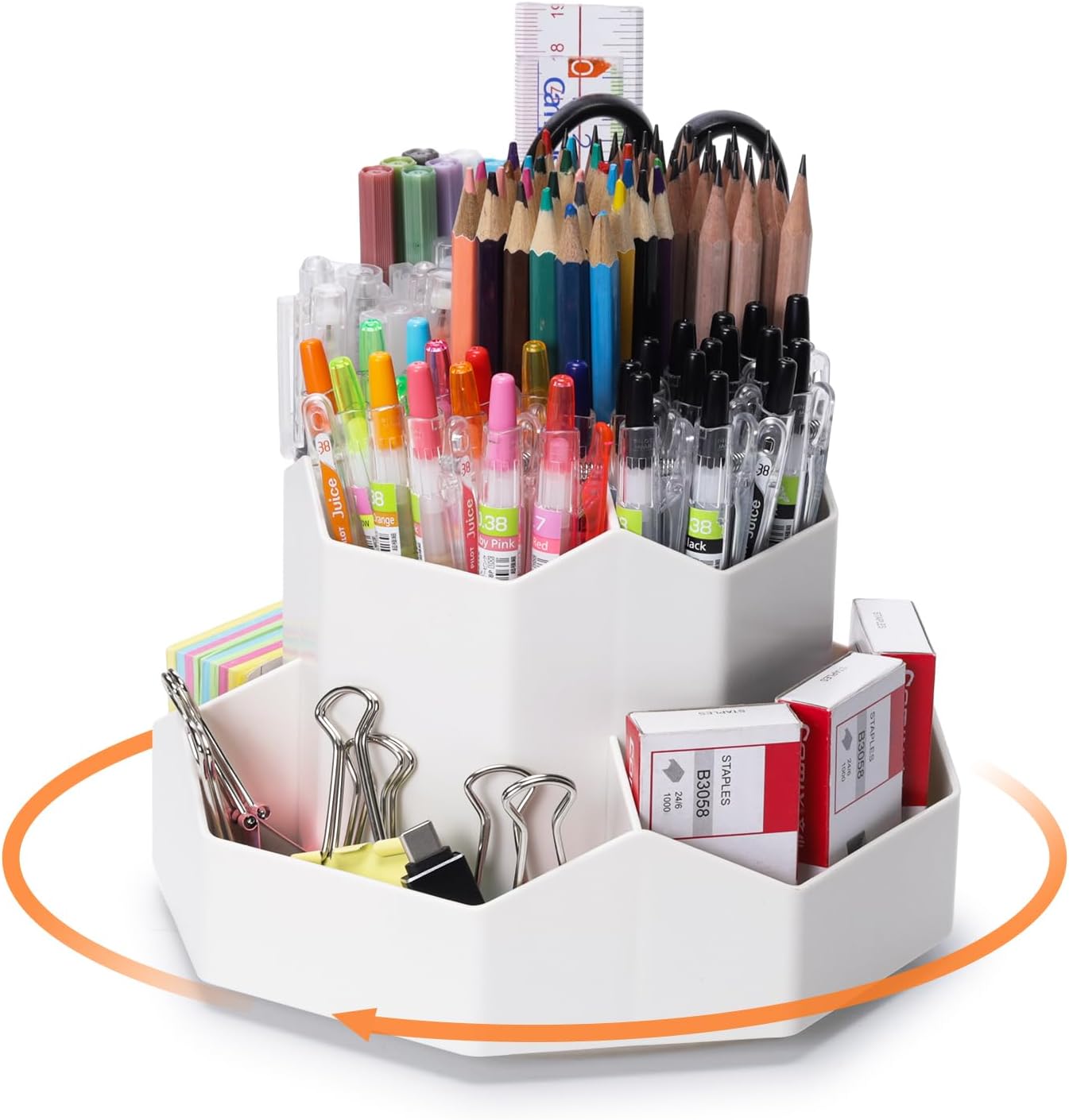 Organisateur Rotatif de Bureau 360° - Blanc