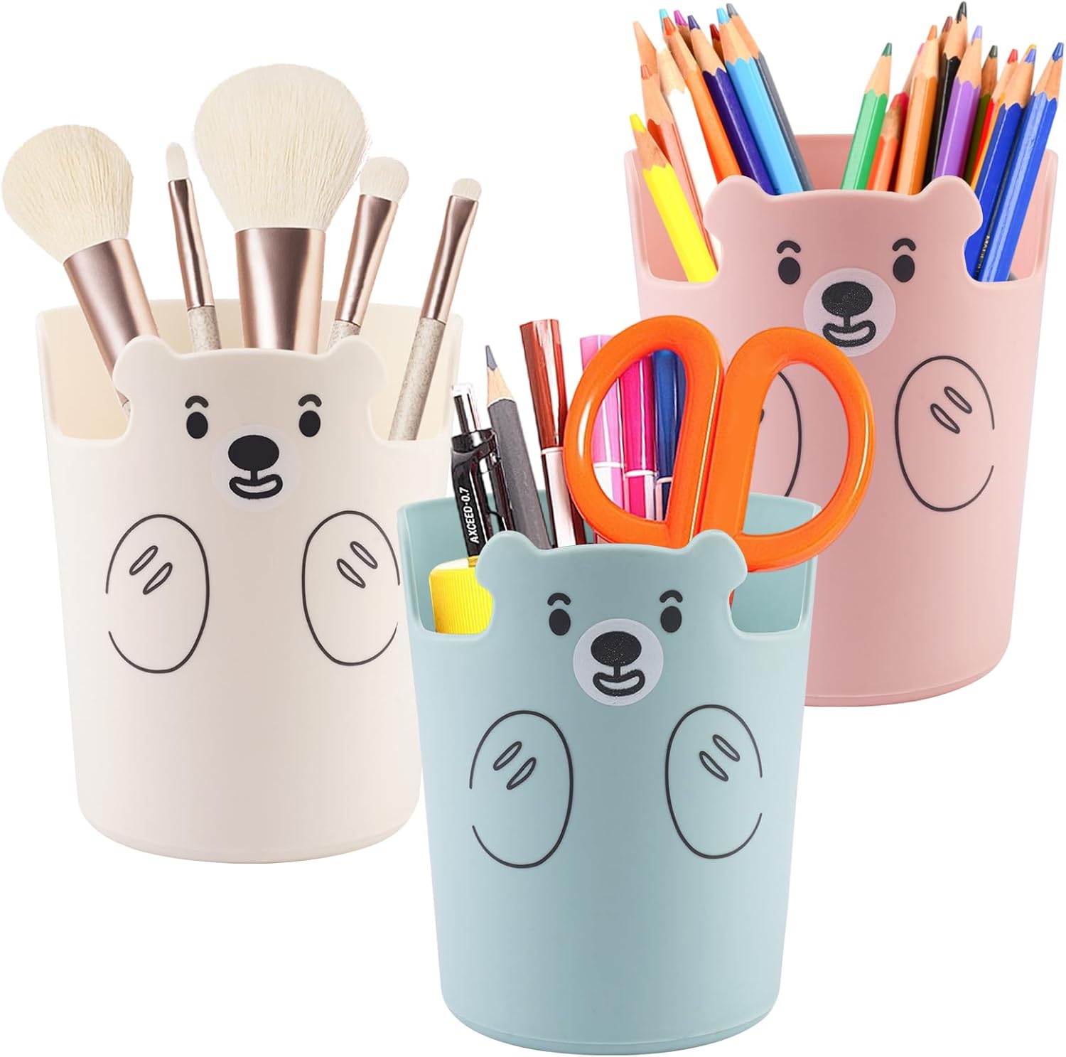 Organisateur de Bureau 3 Pièces - Porte-Stylos Créatif