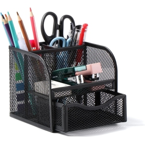 Organisateur de Bureau Métallique avec Tiroir