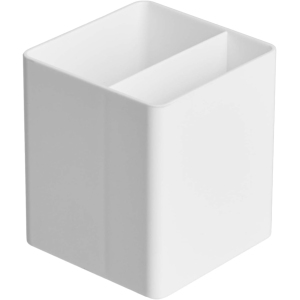 Organiseur Pot à Crayons Plastique Blanc Amazon Basics
