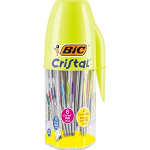 Pack de 20 Stylos BIC Cristal Assortis