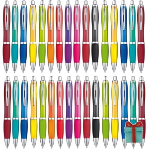Pack de 52 Stylos à Bille Colorés Rétractables