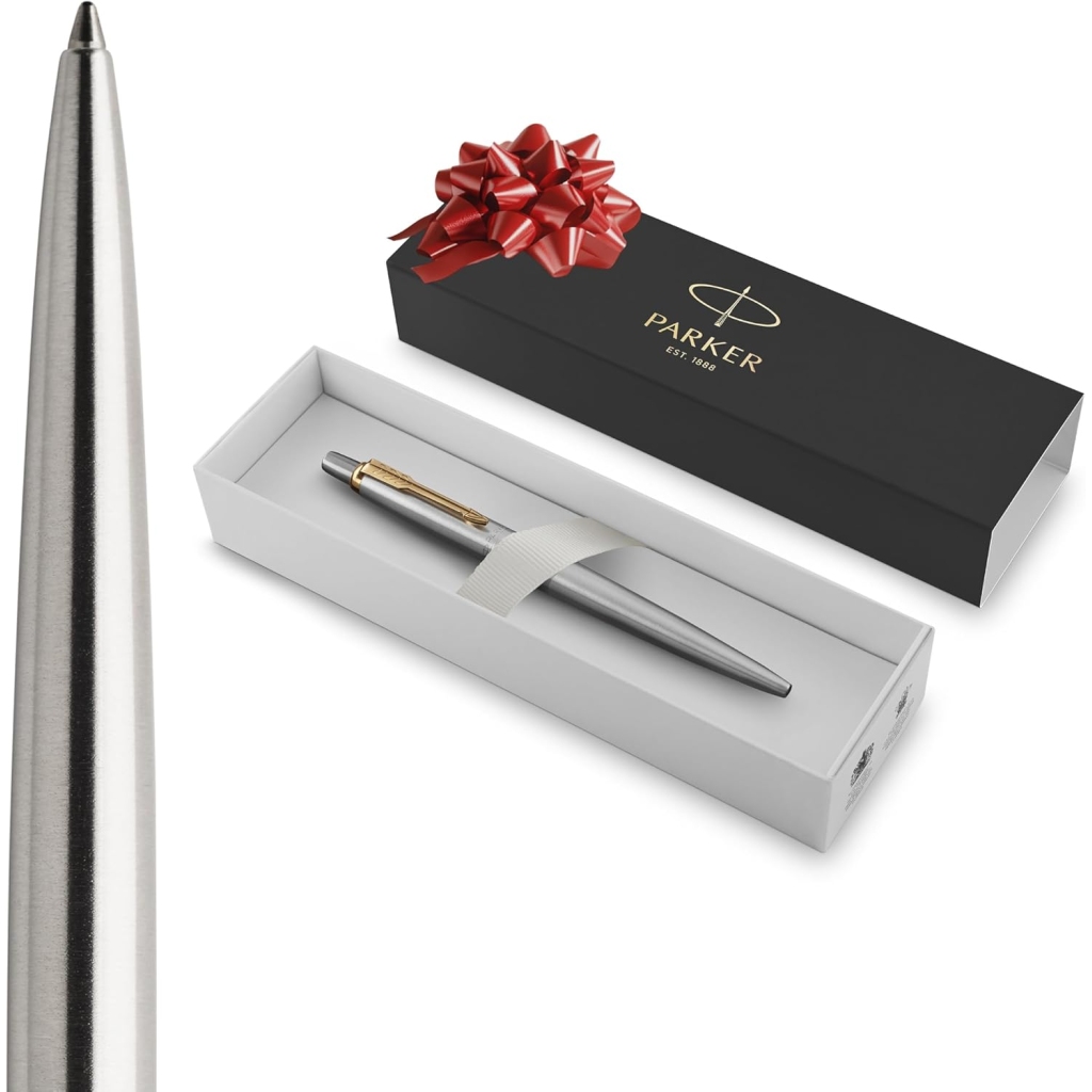 Parker Jotter Stylo Bille Inox Or - Coffret Cadeau