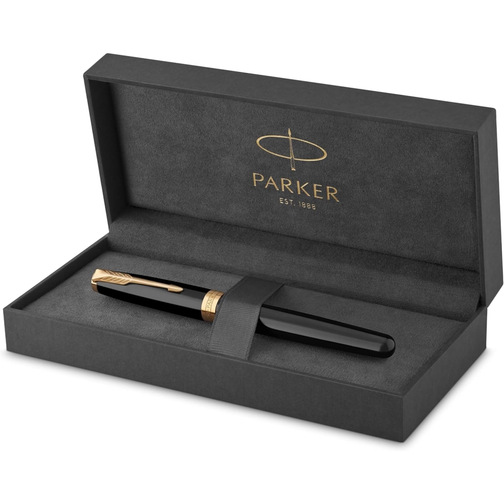 Stylo Plume Parker Sonnet Noir Or - Coffret Cadeau