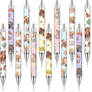 Parure de Stylos à Bille Cheval – 12 Pièces
