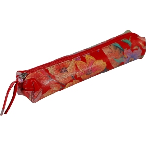 Petite Trousse Slim Céleste en Cuir d’Agneau