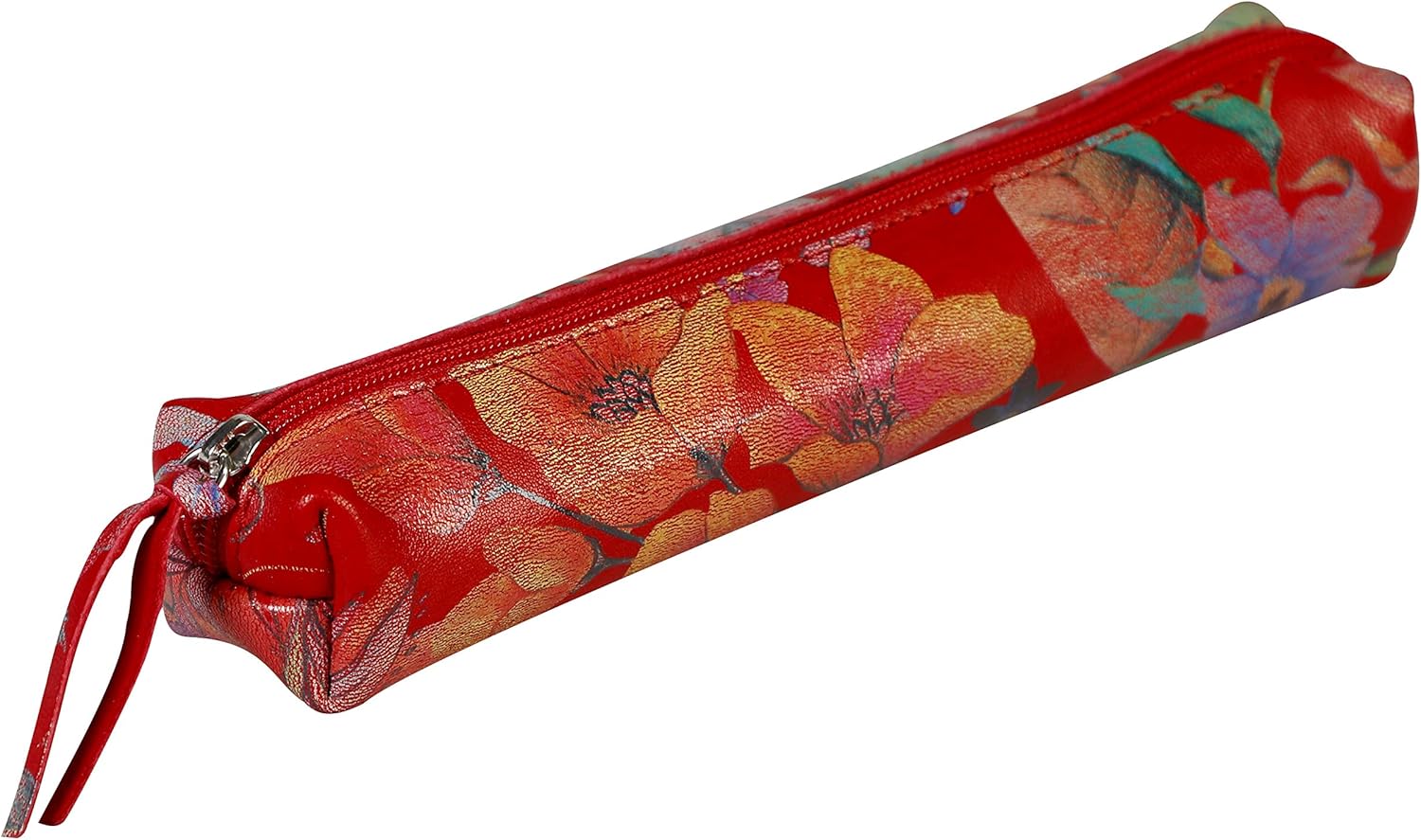 Petite Trousse Slim Céleste en Cuir d'Agneau