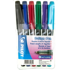 Pilot V-Sign Pen : Feutre Liquide Multi-Couleurs