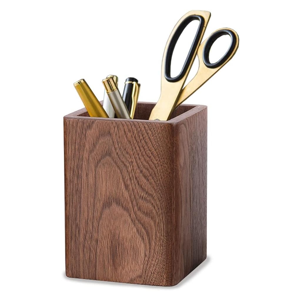 Porte-Stylo en Bois de Noyer Noir