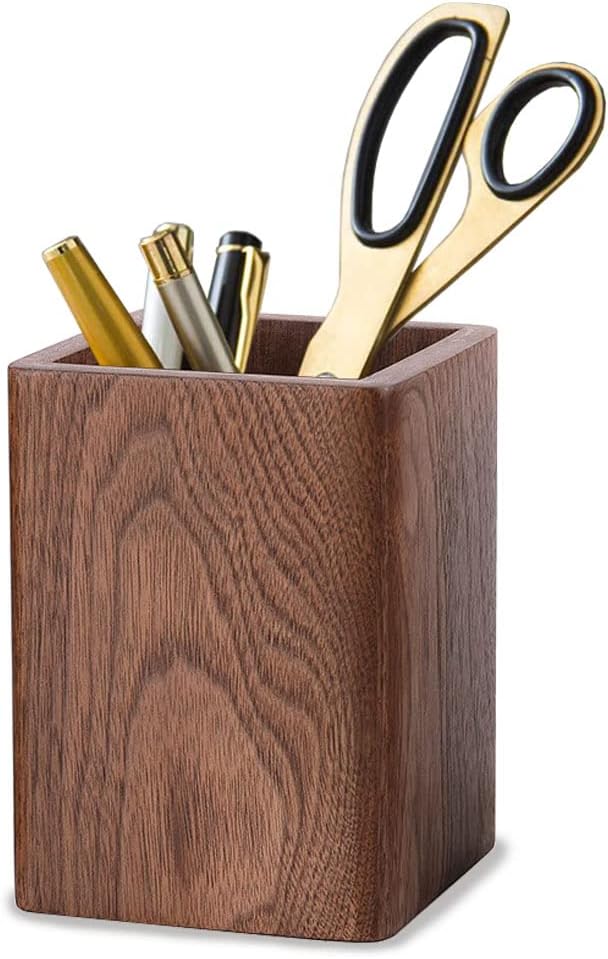 Porte-Stylo en Bois de Noyer Noir
