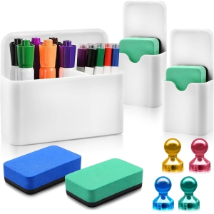 Porte-Stylos Magnétique 3 Pièces avec 2 Éponges et 4 Broches