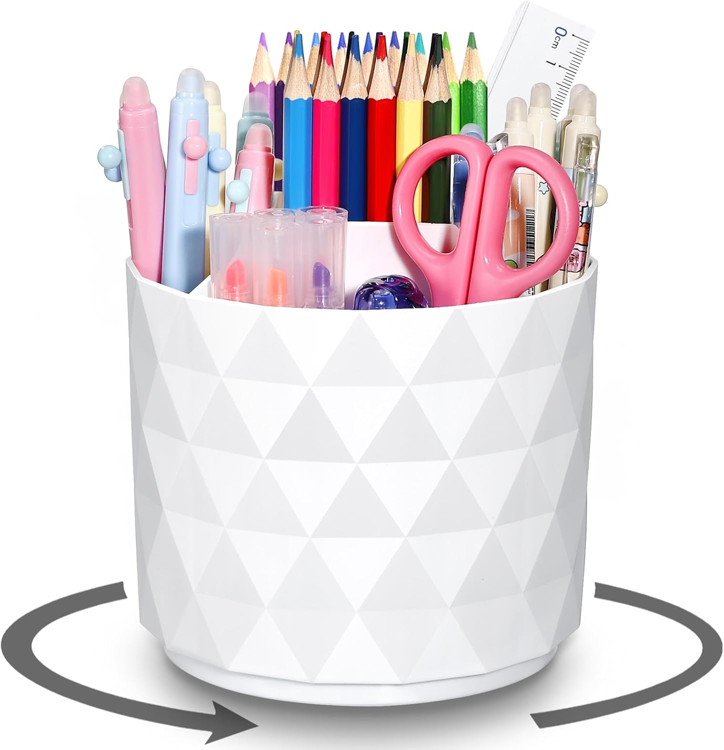Porte-Stylos Pivotant 360° - 5 Compartiments