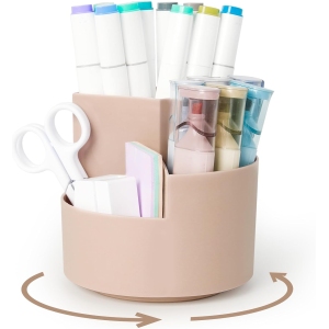 Porte-Stylos Rotatif 360° avec Compartiments