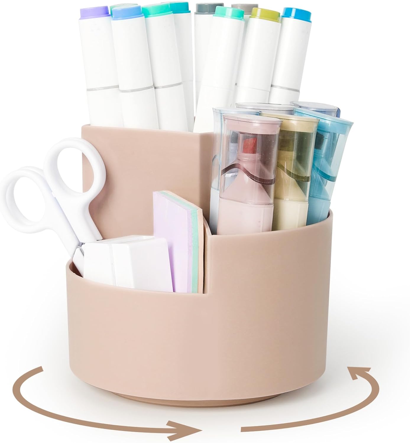 Porte-Stylos Rotatif 360° avec Compartiments