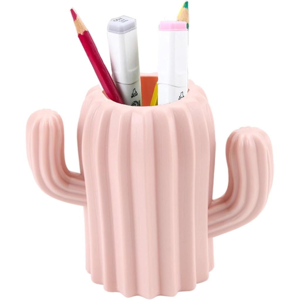Porte crayons cactus rose amusant