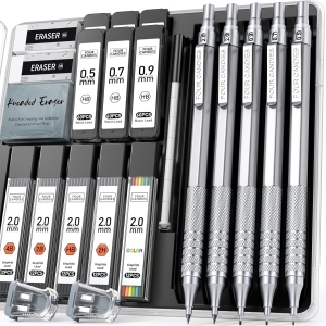 Porte-mines en métal avec 420 mines assorties