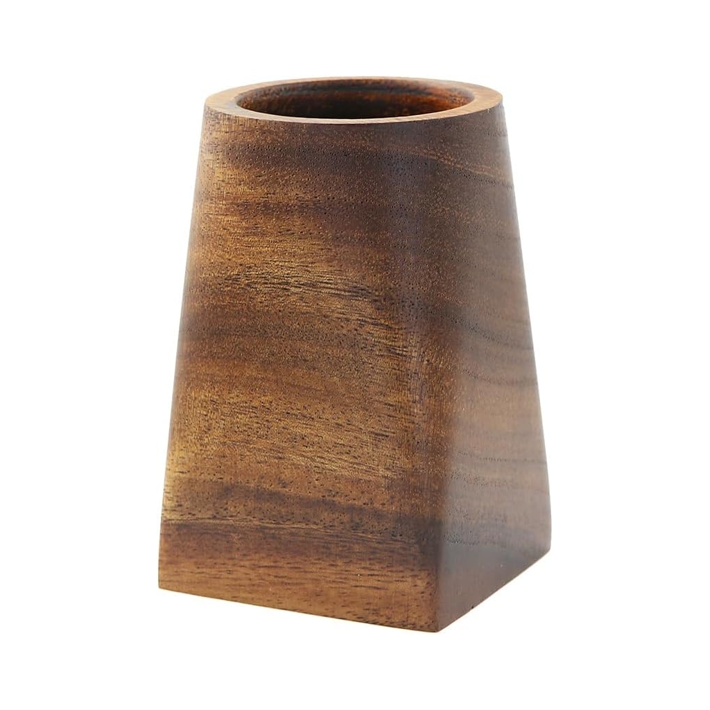 Porte stylo en bois noir octogonal élégant