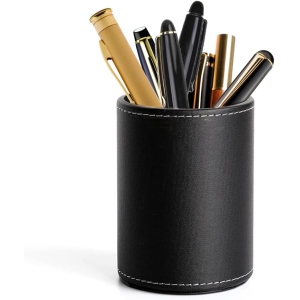 Pot à Crayon en Cuir PU Rond - Bureau & École