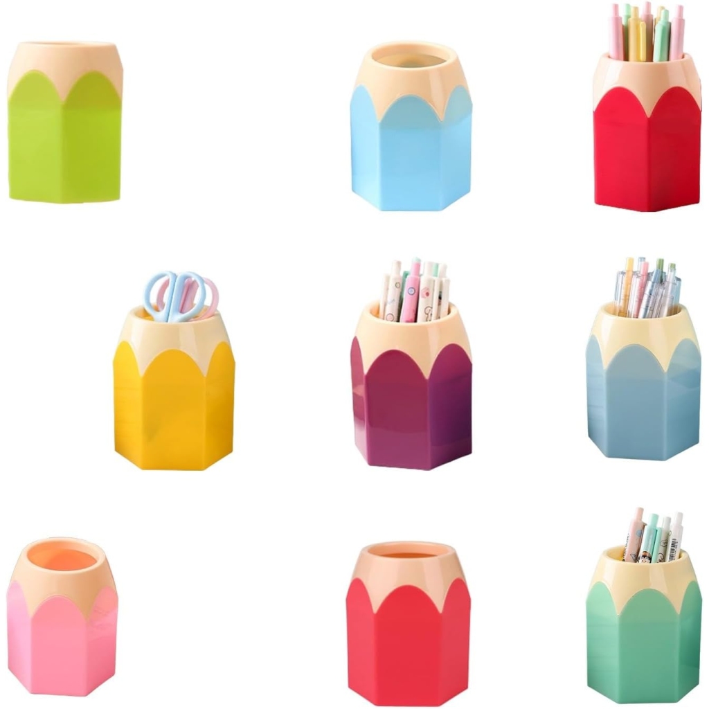 Pot à Crayons Colorés - Lot de 9