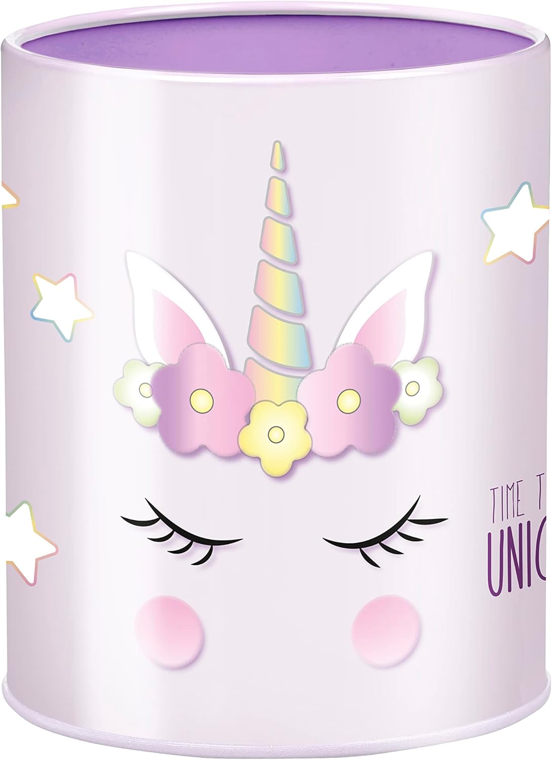 Pot à Crayons Licorne Métal Violet