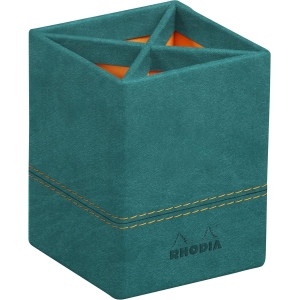 Pot à Crayons Paon – Simili Cuir Orange