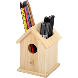 Pot à Crayons en Bois - Rangement Original