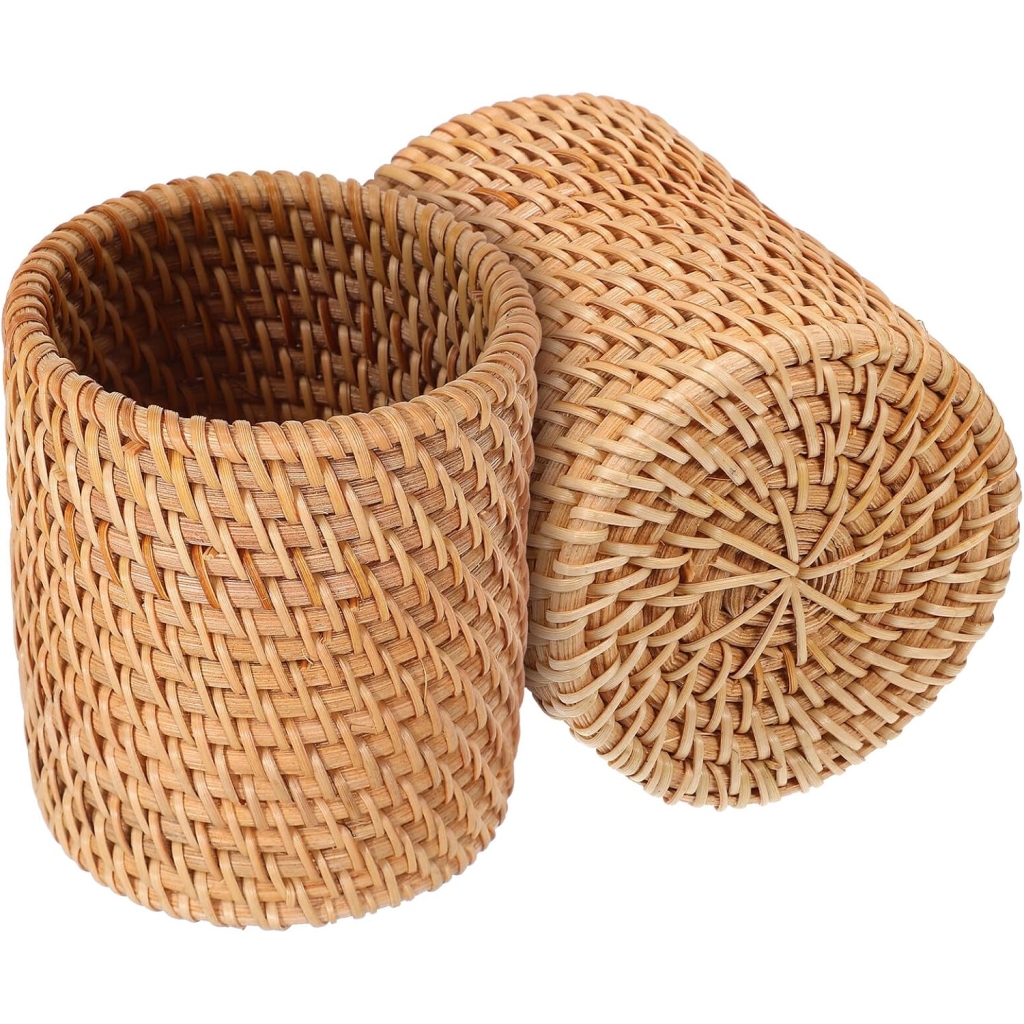 Pots à Crayons en Bois Tressé - Lot de 2