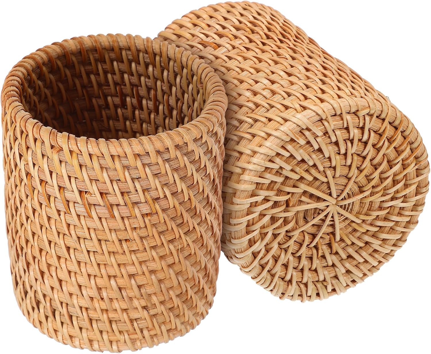 Pots à Crayons en Bois Tressé - Lot de 2